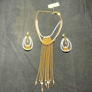 Necklace/earrings Babylone Paris jewelry designer for Jean Paul Gaulthier shows